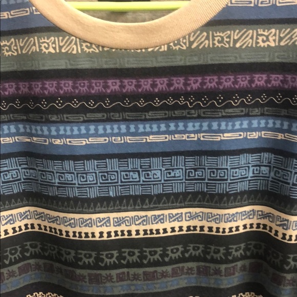 Quiksilver Blue Short Sleeve Tee Vibrant Stripes - Picture 7 of 8